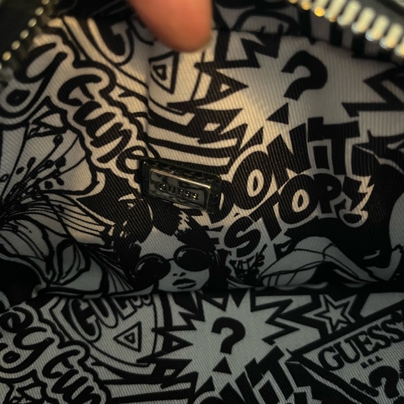 Guess Black Crossbody Bag with Red Accents - Picture 3 of 4